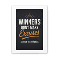 Motivational Canvas Art: "Winners Don't Make Excuses"