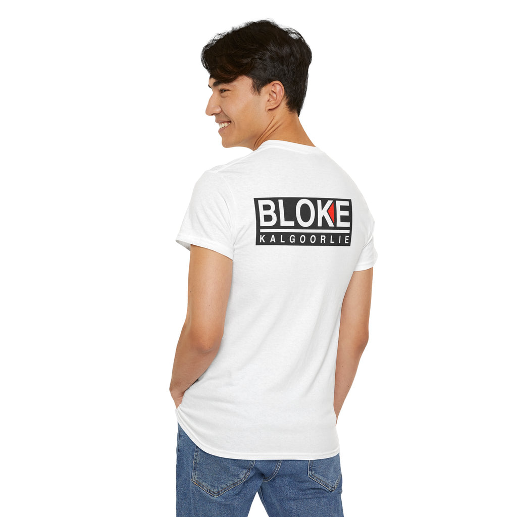 BLOKE KALGOORLIE BRAND WITH LOGO ON THE BACK - Unisex Heavy Cotton Tee