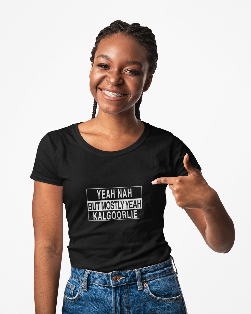 “Yeah Nah But Mostly Yeah KALGOORLIE” Tee – The Official Kalgoorlie Answer to Everything
