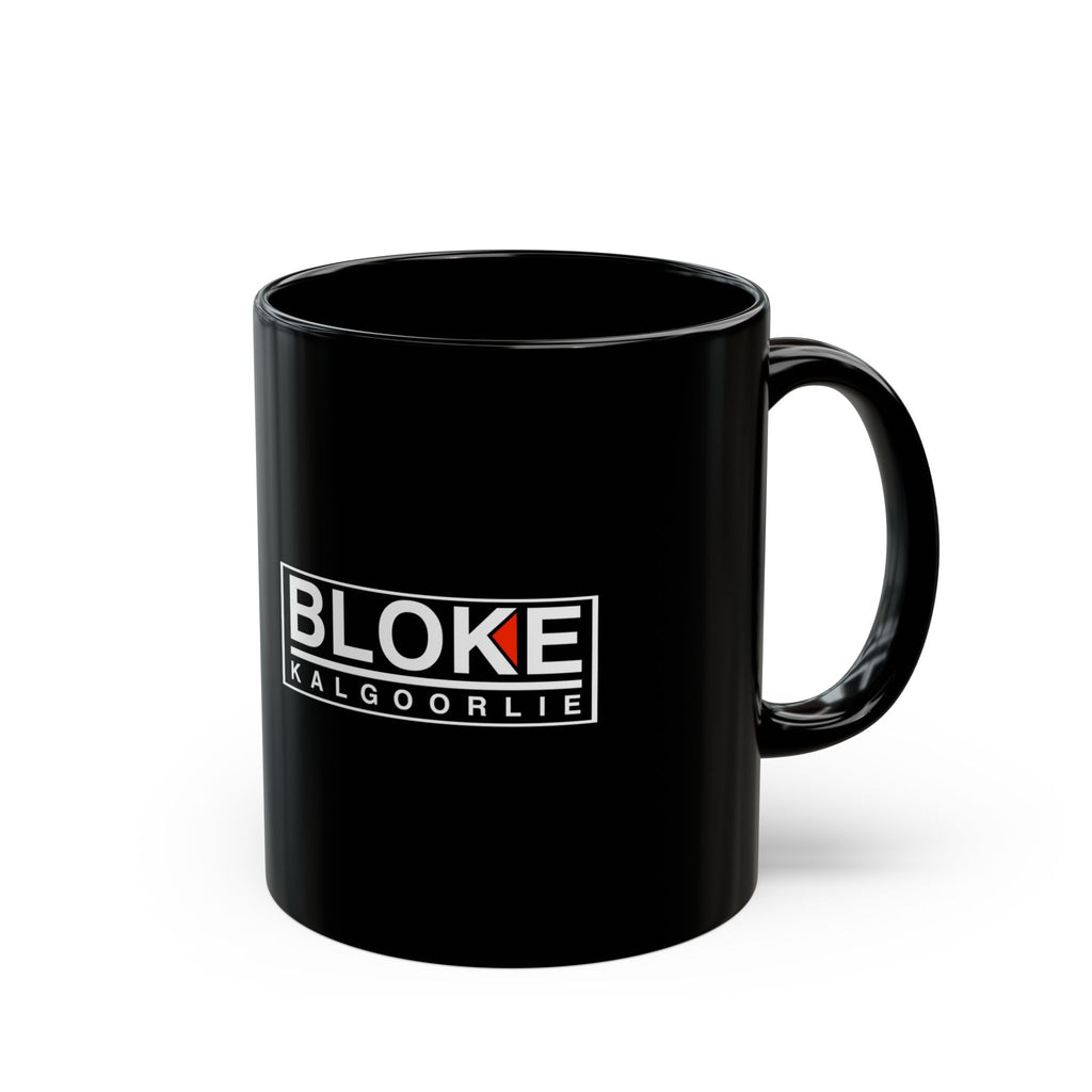 Custom Black Coffee Mug with 'BLOKE KALGOORLIE' Design – Perfect Gift for Coffee Lovers