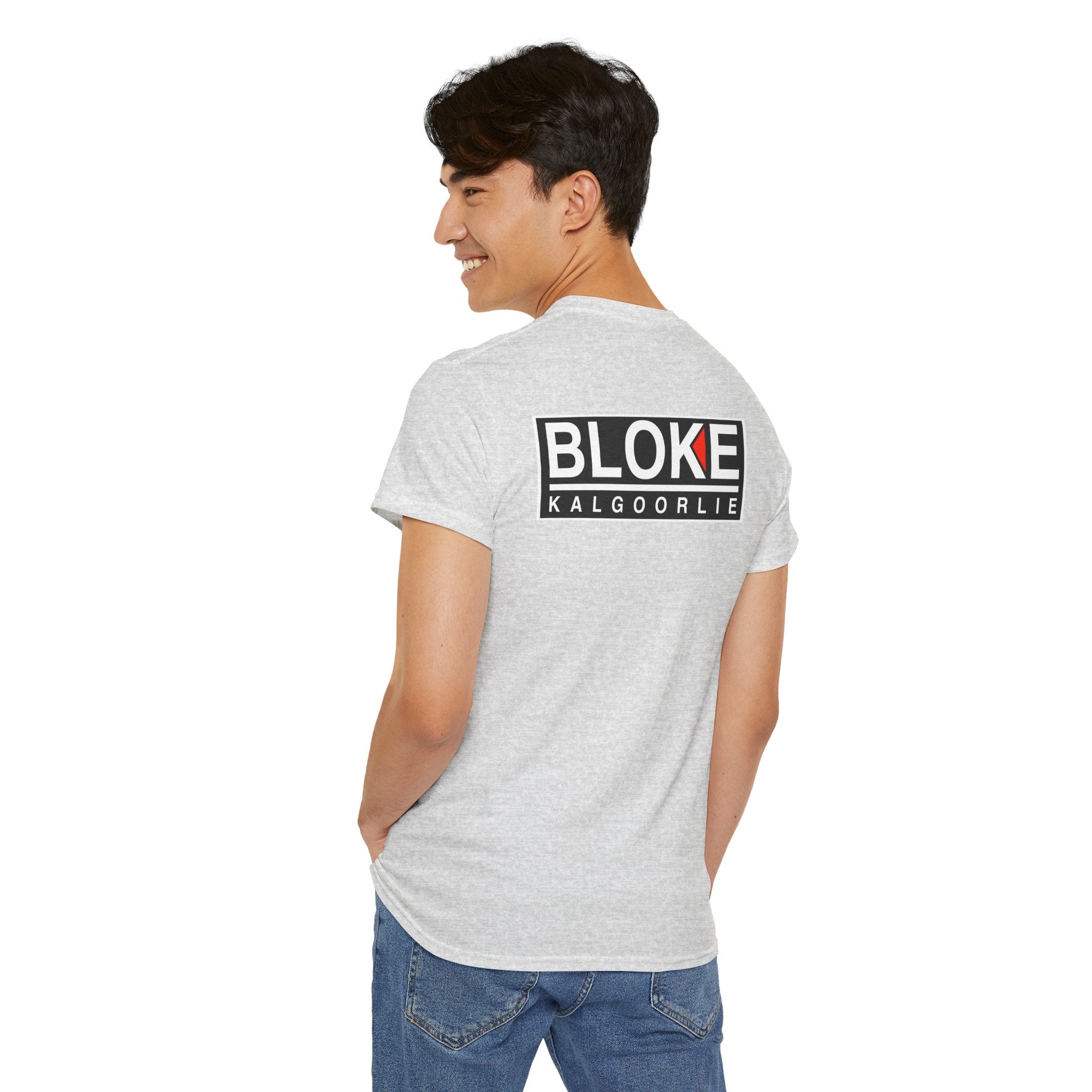 BLOKE KALGOORLIE BRAND WITH LOGO ON THE BACK - Unisex Heavy Cotton Tee