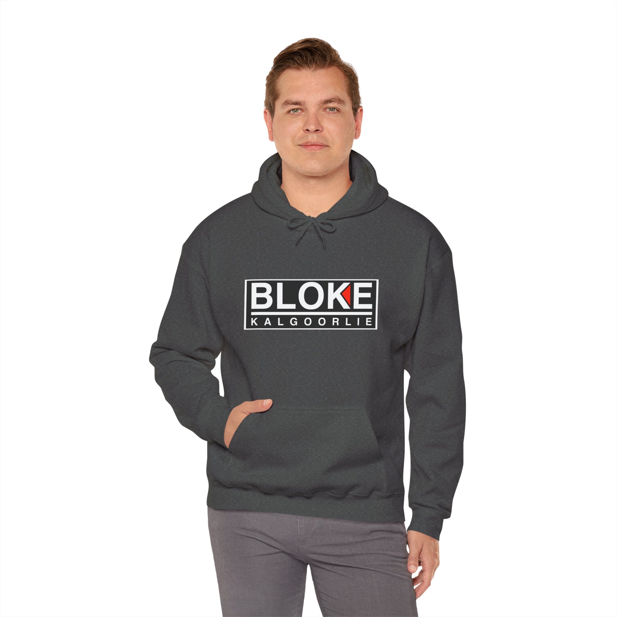 “BLOKE KALGOORLIE” Hoodie – Built for the Heat, the Dust, and the Pub Run